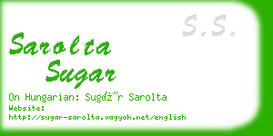 sarolta sugar business card